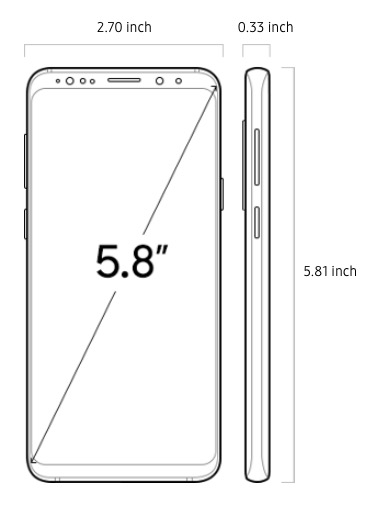 Galaxy S9 size / Photo: Samsung